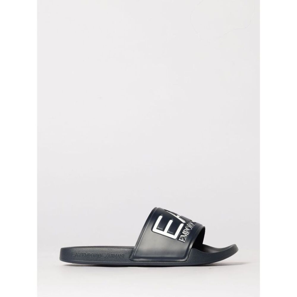 Ea7 Men Rubber Sliders With Logo Print Ea7